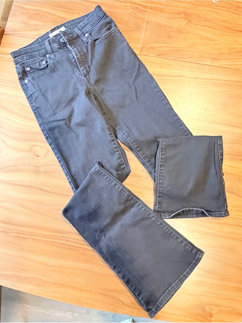 black Levi high rise bootcut jeans size 27 waist